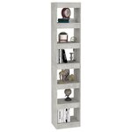 vidaXL Bibliothèque/Séparateur de pièce Gris béton 40x30x198 cm