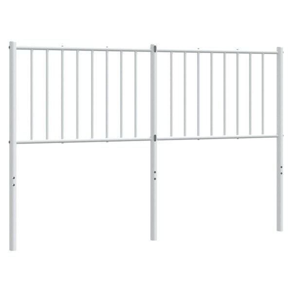 vidaXL Tête de lit métal blanc 135 cm