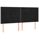 vidaXL Sommier à lattes de lit matelas et LED Noir 180x200 cm Velours