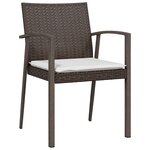 vidaXL Ensemble de salle à manger pour jardin 7 Pièces Marron Poly rotin