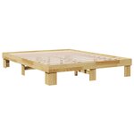 vidaXL Cadre de lit sans matelas 140x200 cm bois massif de chêne