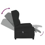 vidaXL Fauteuil inclinable électrique à oreilles noir tissu