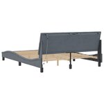 vidaXL Cadre de lit avec LED sans matelas Hanko gris foncé 160x200cm velours