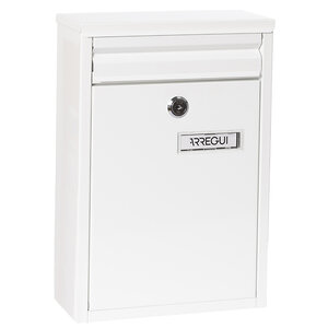 Boîte aux Lettres en Acier Zaguán E5751 Avec Fente Arrière Blanc