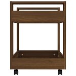 vidaXL Chariot de bureau Chêne marron 60x45x60 cm Bois d'ingénierie