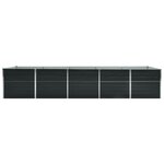 vidaXL Lit surélevé de jardin Acier galvanisé 400x80x45 cm Anthracite