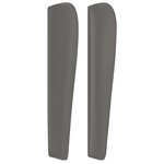 vidaXL Tête de lit avec oreilles Gris 83x23x118/128 cm Similicuir