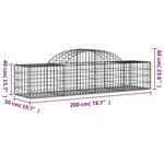 vidaXL Paniers à gabions arqués 9 Pièces 200x50x40/60 cm fer galvanisé