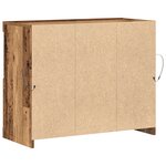 vidaXL Meuble de rangement avec lumières LED Bois ancien 81x37x67 cm