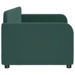 vidaXL Lit de repos sans matelas vert foncé 80x200 cm velours