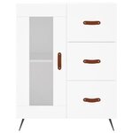 vidaXL Buffet haut Blanc 69 5x34x180 cm Bois d'ingénierie