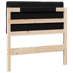 vidaXL Tête de lit capitonnée Marron et Noir 90 cm Pin massif