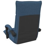 vidaXL Fauteuil de sol ajustable Bleu Tissu