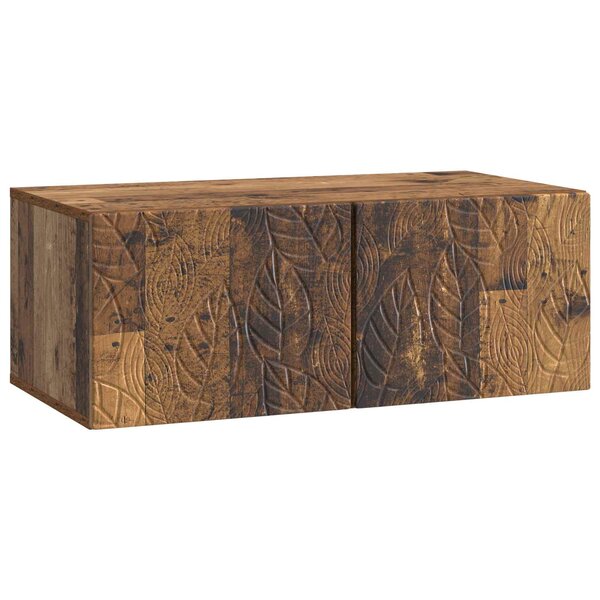 vidaXL Meuble TV mural 98 x 31 cm Bois ancien Bois d'ingénierie