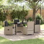 vidaXL Ensemble de salle à manger pour jardin 5 Pièces Gris clair