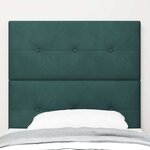 vidaXL Tête de lit LED avec bandes LED Vert 100 cm Velours