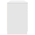 Bureau vidaXL Blanc 140x49x76 cm en bois d'ingénierie