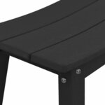 vidaXL Tabouret de bar 2 Pièces Noir 52 x 43 x 73.5cm HDPE