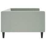 vidaXL Lit de repos gris clair 100x200 cm velours