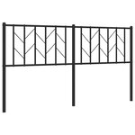 vidaXL Tête de lit métal noir 160 cm