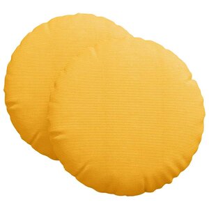 vidaXL Coussins de siège 2 Pièces Jaune clair Ø 80 cm