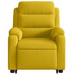 vidaXL Fauteuil inclinable de massage électrique jaune velours