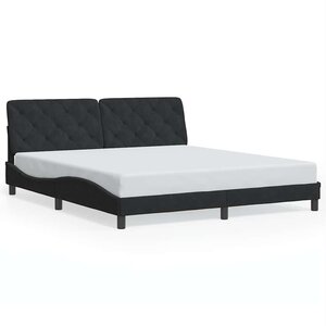 vidaXL Cadre de lit sans matelas noir 180x200 cm velours