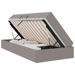 vidaXL Lit avec rangement et matelas Taupe 90 x 190 cm Polyester