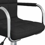 vidaXL Chaise pivotante de bureau Noir Tissu
