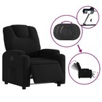 vidaXL Fauteuil inclinable électrique Noir Tissu