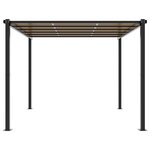 vidaXL Tonnelle de jardin anthracite 3x3 m aluminium