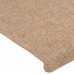 vidaXL Tapis d'escalier auto-adhésifs 15 Pièces 65x24 5x3 5 cm Beige