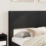 vidaXL Cadre de lit avec rangement et tête de lit Noir 160 x 200 cm