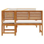 vidaXL Ensemble de banc de jardin 5 Pièces Marron Bois d'acacia massif