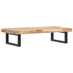 vidaXL Étagère de vasque murale acier et bois massif d'acacia