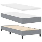 vidaXL Lit à ressorts avec matelas Gris clair 80 x 200 cm tissu