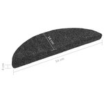 vidaXL Tapis autoadhésifs de marches 5 Pièces Gris foncé 56x17x3 cm