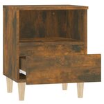 vidaXL Table de chevet Chêne fumé 40x35x50 cm