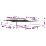vidaXL Cadre de lit sonoma gris 150x200 cm bois d'ingénierie