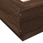 vidaXL Cadre de lit chêne marron 120x190 cm bois d'ingénierie