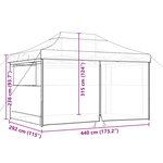 vidaXL Tente de réception pliable escamotable 4 parois latérales vert
