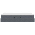 vidaXL Lit avec rangement et matelas Gris foncé 120 x 190 cm Velours
