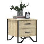 vidaXL Tables de chevet 2 Pièces chêne sonoma 40x41x40 cm bois ingénierie
