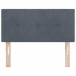 Tête de lit LED vidaXL capitonnée en boutons gris foncé 80 cm en velours