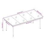 vidaXL Ensemble de salle à manger de jardin 7 Pièces Marron