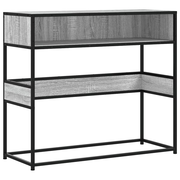 vidaXL Table console sonoma gris 90x35x80 cm bois d'ingénierie