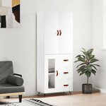 vidaXL Buffet haut Blanc 69 5x34x180 cm Bois d'ingénierie