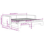 vidaXL Lit de jour avec gigogne et matelas gris clair 100x200 cm tissu