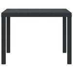 vidaXL Table de Jardin Anthracite 100 x 100 x 73 cm polyrotin