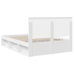 vidaXL Cadre de lit Blanc 140 x 190 cm Bois de pin massif